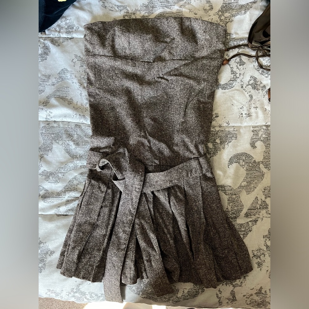 Red Valentino Tweed mini bustier dress size 42